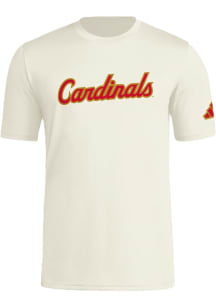 Adidas Louisville Cardinals White The Gold Standard Short Sleeve T Shirt