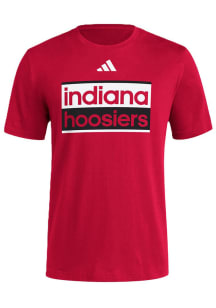 Adidas Indiana Hoosiers Cardinal Street Sign Short Sleeve T Shirt