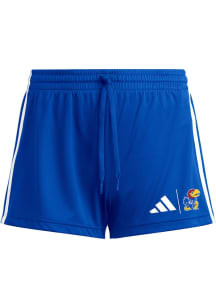 Adidas Kansas Jayhawks Womens Blue Essential Shorts