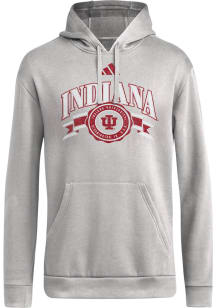 Adidas Indiana Hoosiers Womens Grey Seal the Deal Hooded Sweatshirt