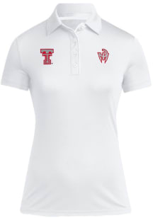 Adidas Texas Tech Red Raiders Womens White Mahomes Ultimate365 Short Sleeve Polo Shirt
