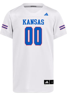 Adidas Kansas Jayhawks Youth White Replica Football Jersey
