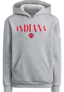 Adidas Indiana Hoosiers Youth Cardinal Puffed Out Long Sleeve Hoodie