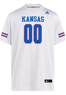 Adidas Kansas Jayhawks White Football Embellished Football Jersey