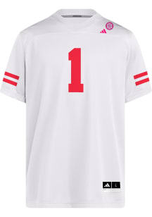 Adidas Nebraska Cornhuskers White Football Embellished Football Jersey