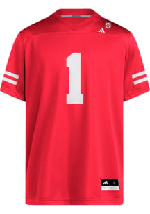 Adidas Nebraska Cornhuskers Red Football Embellished Football Jersey