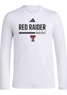 Adidas Texas Tech Red Raiders White Locker Basketball Bar Long Sleeve T-Shirt