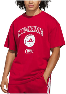 Adidas Indiana Hoosiers Red Arch Basketball Short Sleeve T Shirt