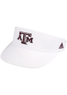 Adidas Texas A&M Aggies Mens White Coach Tall Adjustable Visor