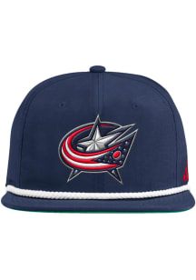 Adidas Columbus Blue Jackets Navy Blue Rope Refresh Mens Snapback Hat