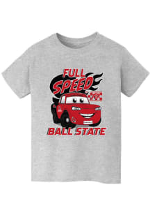 Vive La Fete Ball State Cardinals Youth Grey Full Speed Short Sleeve T-Shirt