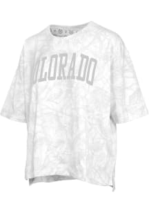 Pressbox Colorado Buffaloes Womens White Camo Short Sleeve T-Shirt