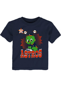 Orbit  Outer Stuff Houston Astros Toddler Navy Blue Mascot 3.0 Short Sleeve T-Shirt