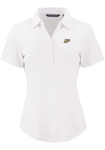 Cutter and Buck Purdue Boilermakers Womens White Forge Eco Polo Short Sleeve Polo Shirt