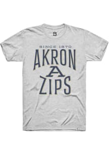 Summit Sportswear Akron Zips Grey Heather Triblend Short Sleeve Fashion T Shirt