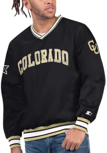 Starter Colorado Buffaloes Mens Black Arch School Name Pullover Jackets