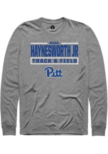 Mark  Jr Haynesworth Pitt Panthers Graphite NIL Stacked Box Long Sleeve Player T Shirt
