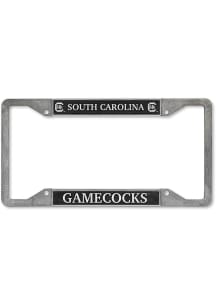South Carolina Gamecocks 4-Corner Pewter License Plate Frame - Silver