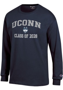Champion UConn Huskies Navy Blue Font Class of 2028 Jersey Long Sleeve T Shirt
