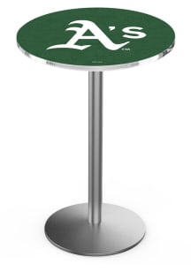 Oakland Athletics Stainless Round Base Pub Table