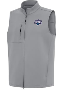 Antigua Greensboro Swarm Mens Grey Heather Demand Sleeveless Jacket