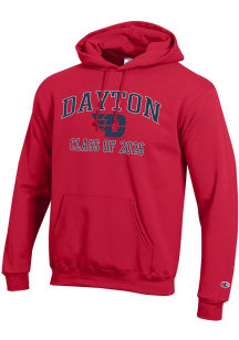 Champion Dayton Flyers Mens Red Font Class of 2026 Powerblend Long Sleeve Hoodie