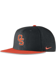 Nike Oklahoma State Cowboys Mens Black Aero True On-Field Baseball Fitted Hat