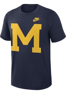 Nike Michigan Wolverines Blue Legacy Oversized Short Sleeve T Shirt