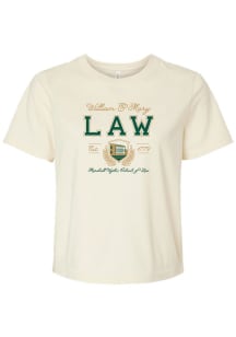 Summit Sportswear William & Mary Tribe Womens Beige Midlength Short Sleeve T-Shirt