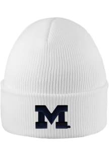 LogoFit Michigan Wolverines White North Pole Mens Knit Hat