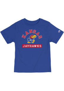 Champion Kansas Jayhawks Toddler Blue Skybox Muti Short Sleeve T-Shirt