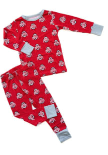Ohio State Buckeyes Youth Red Top and Bottom Sleep Pants