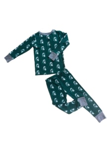Michigan State Spartans Toddler Green Top and Bottom Loungewear Sleep Pants