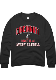 Avery Caudill Cincinnati Bearcats Mens Black NIL Arch Logo Player Crew