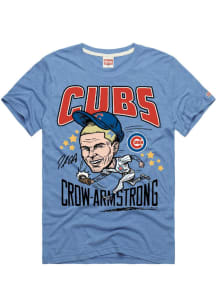 Pete Crow-Armstrong Chicago Cubs Light Blue Signature Short Sleeve Fashion Player T Shirt