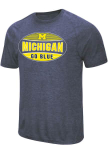 Colosseum Michigan Wolverines Blue Jenkins Short Sleeve T Shirt