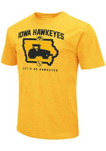 Colosseum Iowa Hawkeyes Gold America Needs Famers Short Sleeve T Shirt