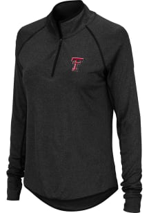 Colosseum Texas Tech Red Raiders Womens Black Bailey Qtr Zip Pullover