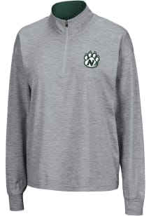 Colosseum Northwest Missouri State Bearcats Womens Grey Oversized Qtr Zip Pullover