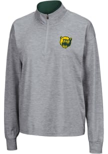 Colosseum Baylor Bears Womens Grey Oversized Qtr Zip Pullover