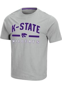 Colosseum K-State Wildcats Grey McFly Short Sleeve T Shirt