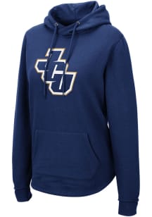 Colosseum John Carroll Blue Streaks Womens Navy Blue Crossover Hooded Sweatshirt