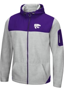 Colosseum K-State Wildcats Mens Grey Schwartz Medium Weight Jacket