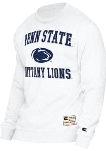 Colosseum Penn State Nittany Lions Mens White Authentic Number One Long Sleeve Crew Sweatshirt