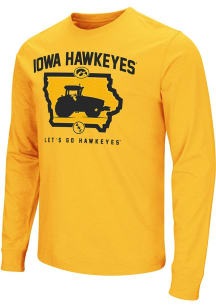 Colosseum Iowa Hawkeyes Gold America Needs Famers Long Sleeve T Shirt