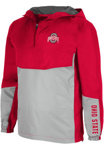 Colosseum Ohio State Buckeyes Mens Red Freeway Theory Anorak Light Weight Jacket