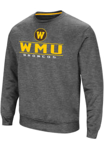 Colosseum Western Michigan Broncos Mens Charcoal Cam Long Sleeve Sweatshirt