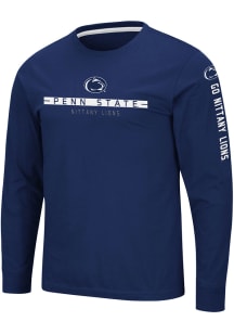 Colosseum Penn State Nittany Lions Navy Blue Blitzgiving Long Sleeve T Shirt