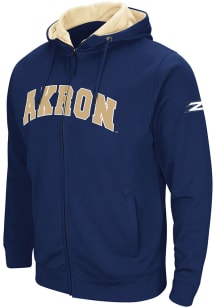 Colosseum Akron Zips Mens Navy Blue Henry Fleece Long Sleeve Full Zip Jacket