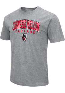 Colosseum Carnegie Mellon Tartans Grey Arch Mascot Short Sleeve T Shirt
